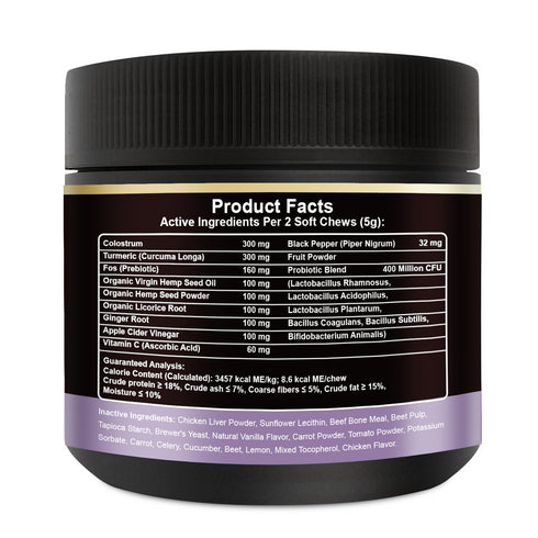 NOBLE BEAST Immune & Allergy Chews for Dogs - 120 Soft Chews - Chicken Flavor